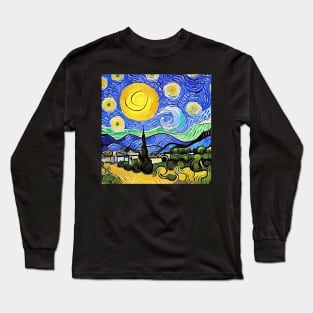 Somewhere in Italy - Van Gogh Style Long Sleeve T-Shirt